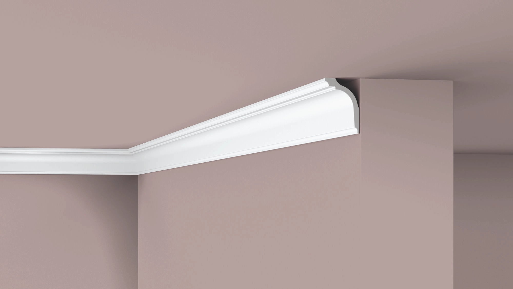 NOMASTYL® NMC 2m Ceiling Coving on plain wall and ceiling Decormania UK